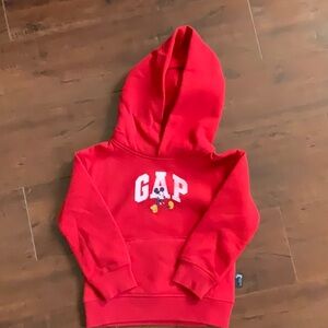 Red GAP Disney Mickey Mouse toddler hoodie